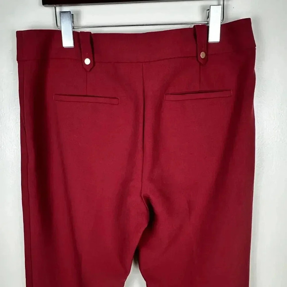 Ann Taylor LOFT Burgundy Slim Dress Pant Straight Ankle SIZE 10 - Picture 5 of 7